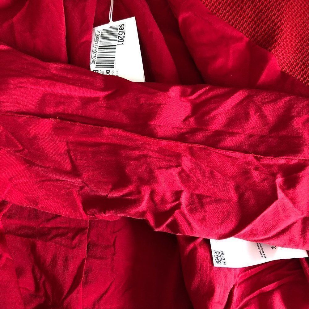 BOSS Jaculia Houndstooth Zip Red Jacket Size 14 - Picture 4 of 14